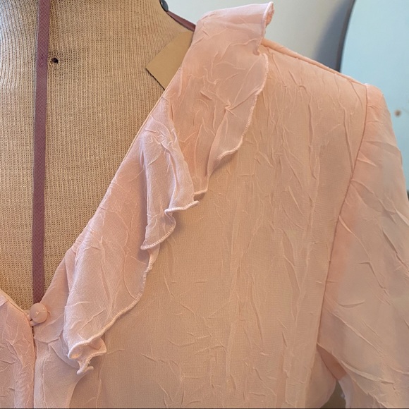 Vintage Pink Gauzy Blouse - Picture 4 of 4